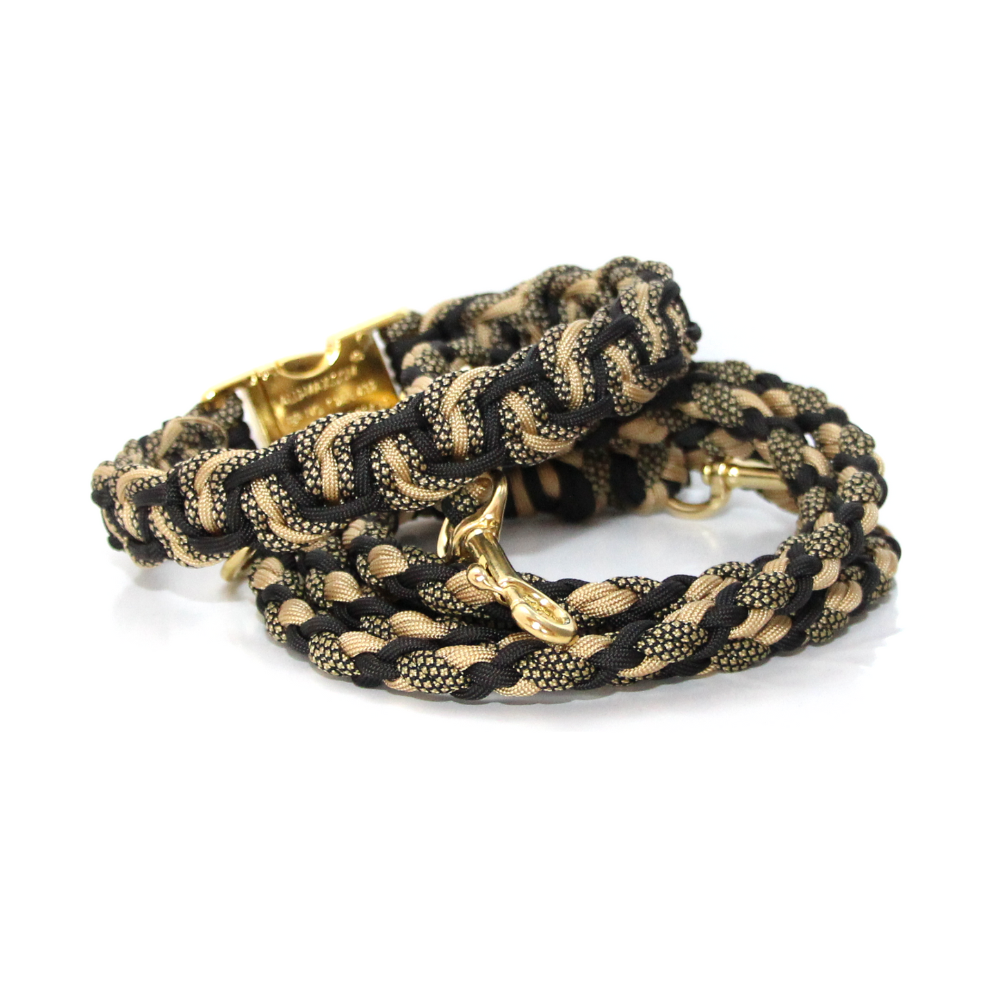 Paracord Halsband Dance - Farben: Schwarz, Gold, Gold Diamonds