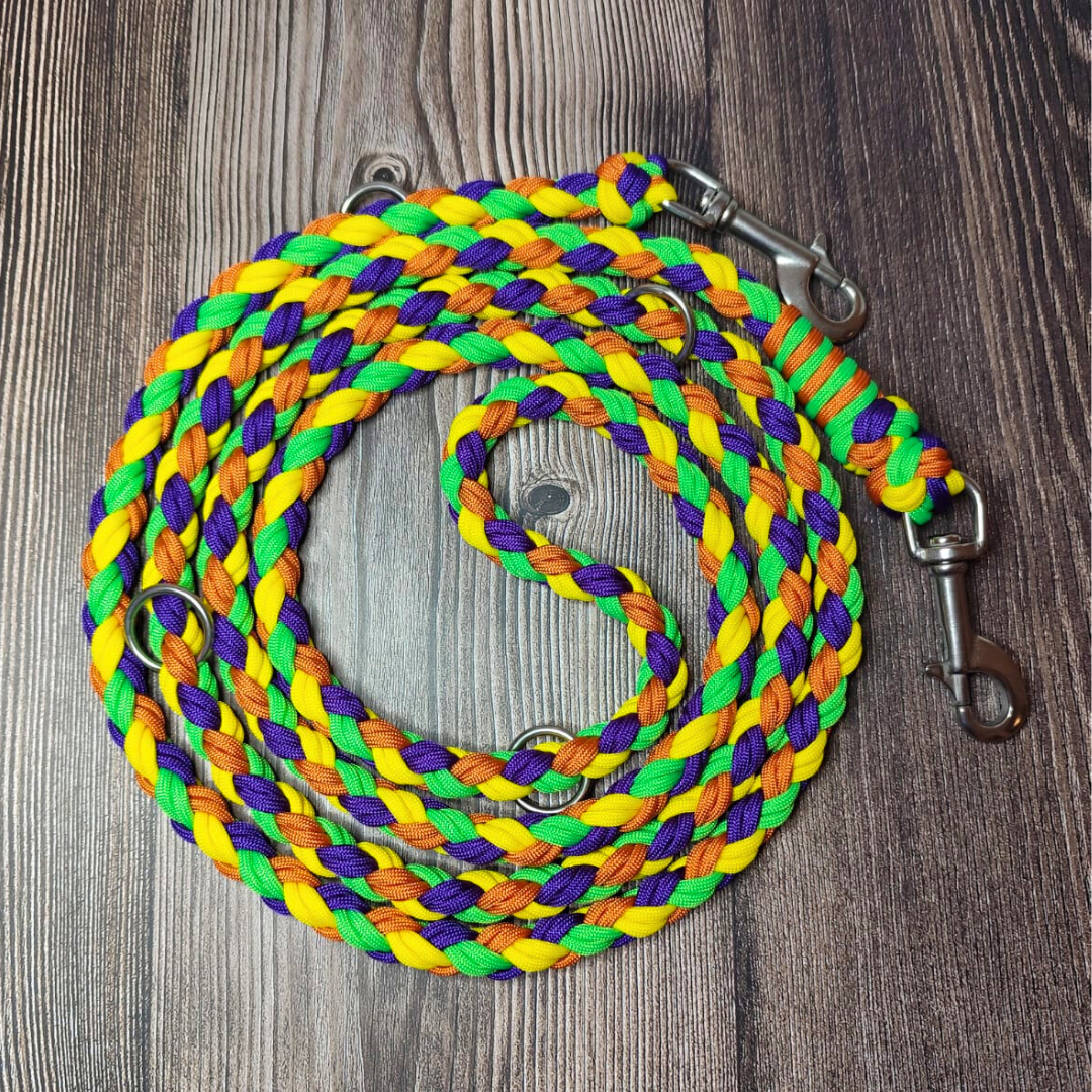 Paracord Leine - Maxi - Farben: Yellow, Fox Orange, Neon Green, Acid Purple