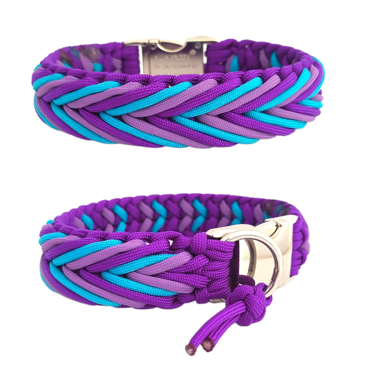 Paracord Halsband Arrow - Farben: Acid Purple, Lilac, Türkis