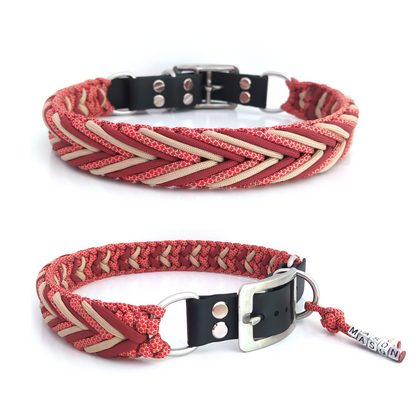 Paracord Halsband Arrow - Farben: Royal Throne, Sand, Crimson