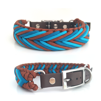 Paracord Halsband Arrow - Farben: Rust, Teal, Türkis