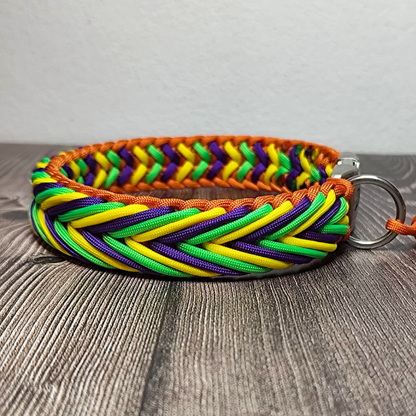 Paracord Halsband Arrow - Farben: Yellow, Fox Orange, Neon Green, Acid Purple