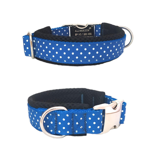 Matching Collar - Polka Dots Blue (Halsband)