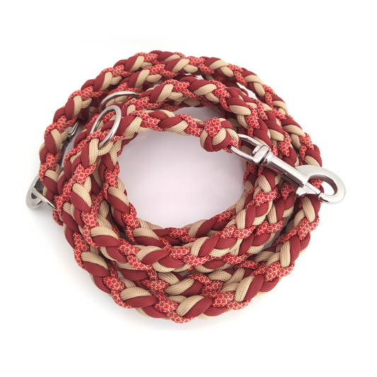 Paracord Leine - Crossover - Farben: Royal Throne, Sand, Crimson