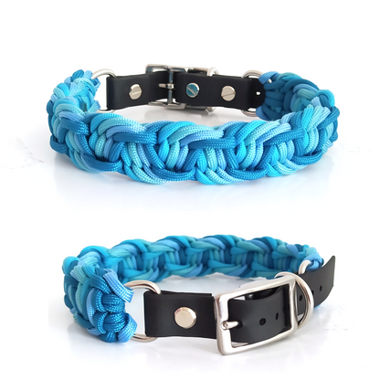 Paracord Halsband Dance - Farben: Caribbean Blue, Barby Blue, Türkis