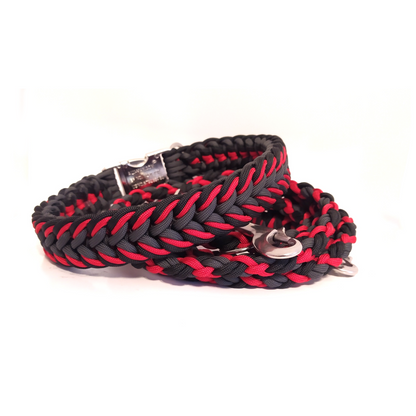 Paracord Halsband Dream - Farben: Schwarz, Imperial Red, Anthrazit