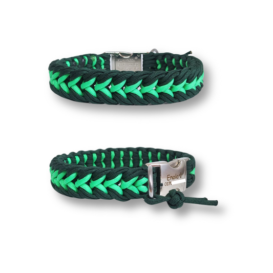 Paracord Halsband Dream - Farben: Emerald Green & Mint