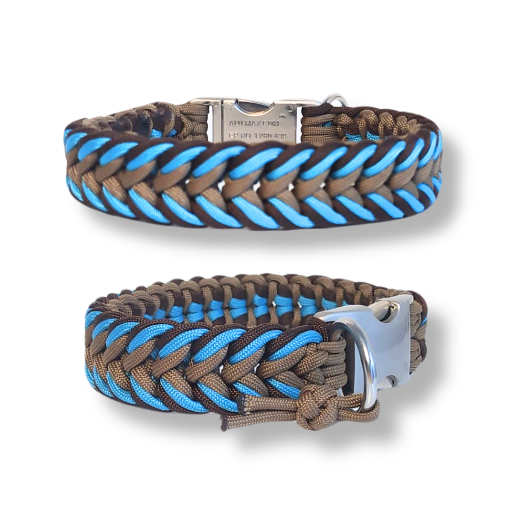 Paracord Halsband Dream - Farben: Walnut, Türkis, Coyote