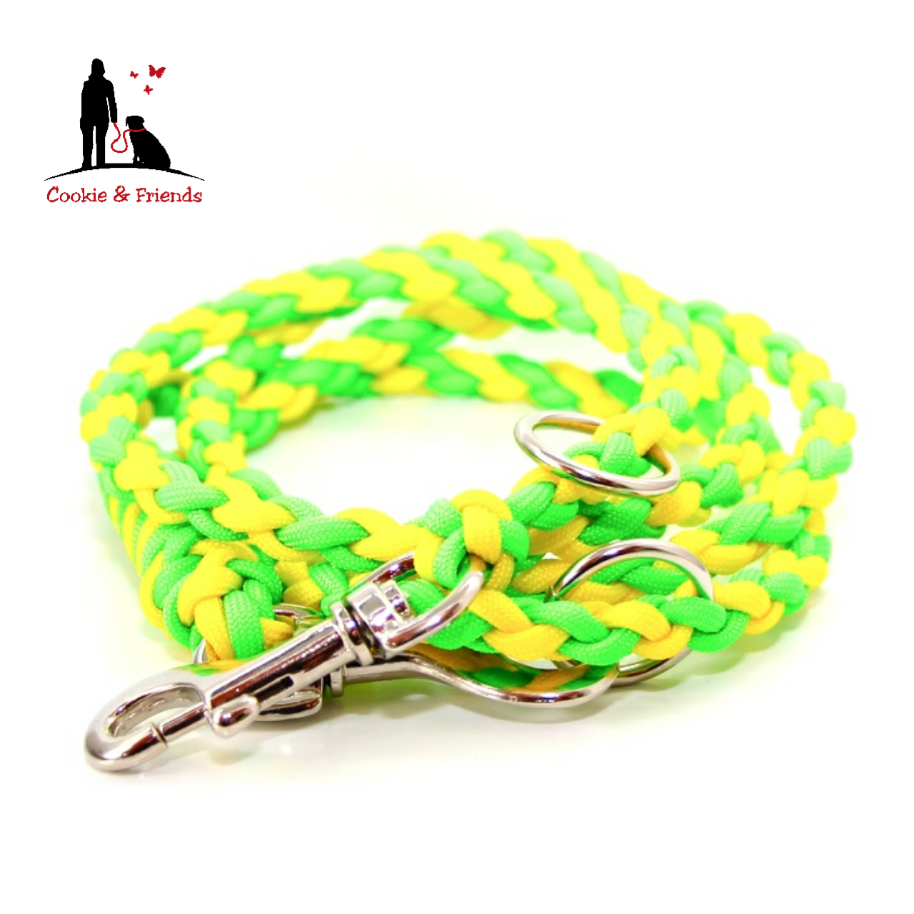 Paracord Leine - Mini - Farben: Canary Yellow, Neon Green