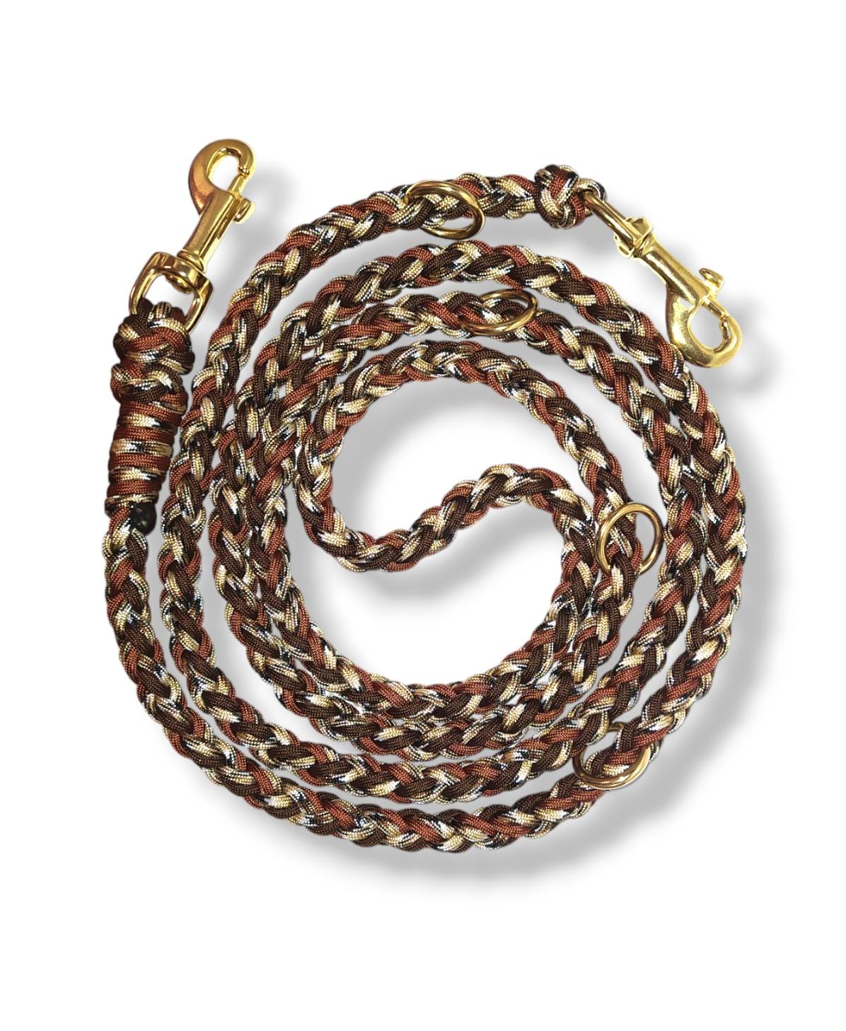 Paracord Leine - Colour Shake - Farben: Walnut, Smores, Chocolate