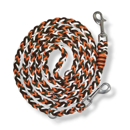 Paracord Leine - Colour Shake - Farben: Olive, Fox Orange, White, Walnut