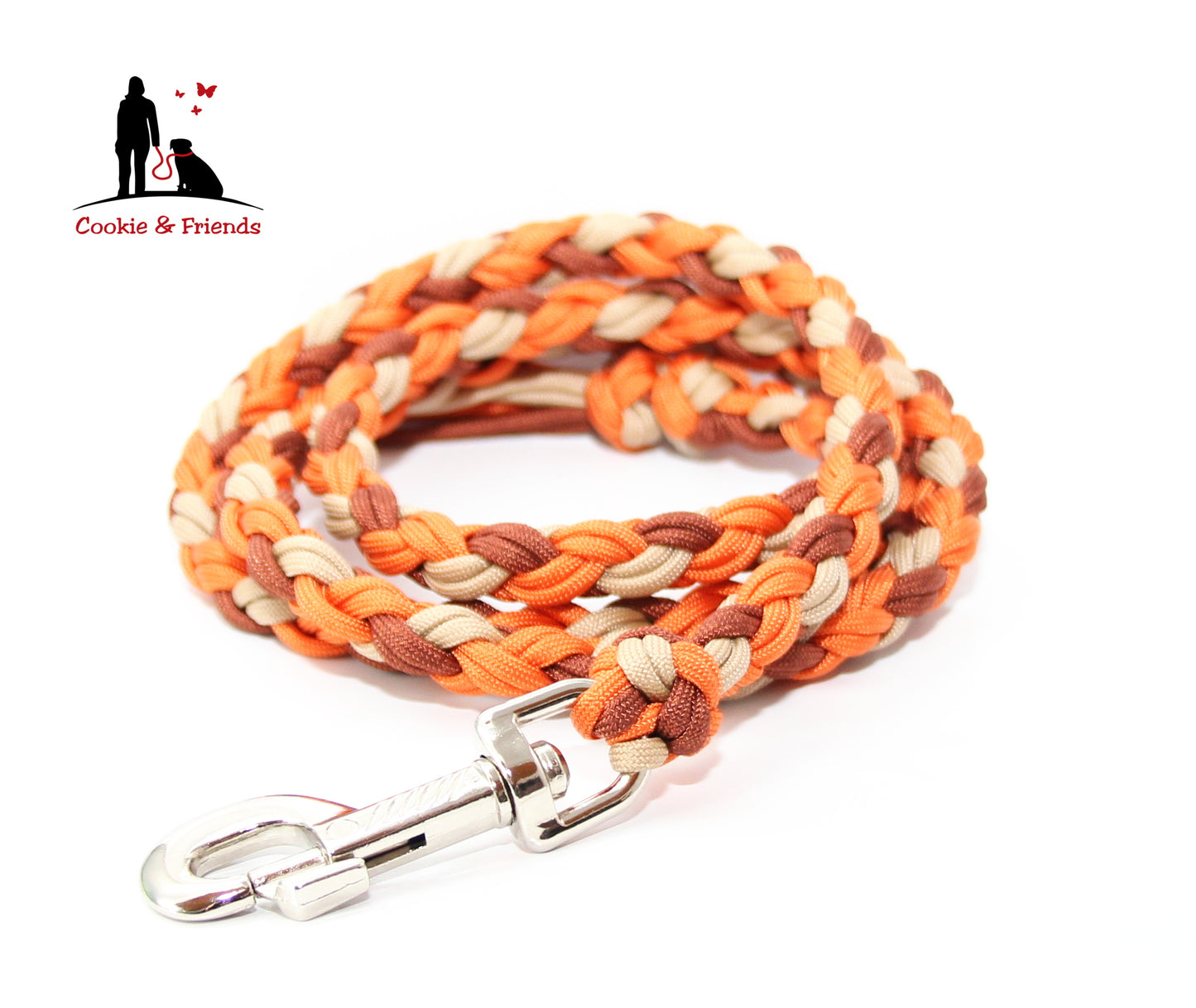 Paracord Leine - Maxi - Farben: Fox Orange, Sand, Rust