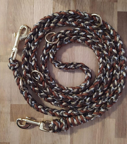 Paracord Leine - Colour Shake - Farben: Walnut, Smores, Chocolate