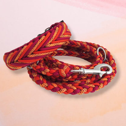 Paracord Halsband Arrow - Farben: Rusty Autumn, Sweet Fall, Burgundy