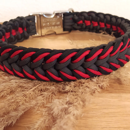 Paracord Halsband Dream - Farben: Schwarz, Imperial Red, Anthrazit