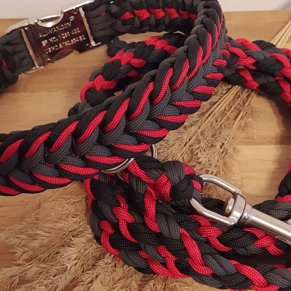 Paracord Halsband Dream - Farben: Schwarz, Imperial Red, Anthrazit