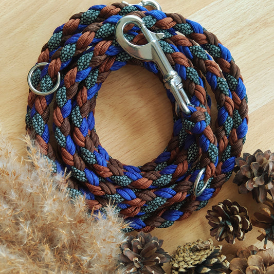 Paracord Leine - Maxi - Farben: Reflektierendes Cord, Deep Purple, Walnut, Chocolate