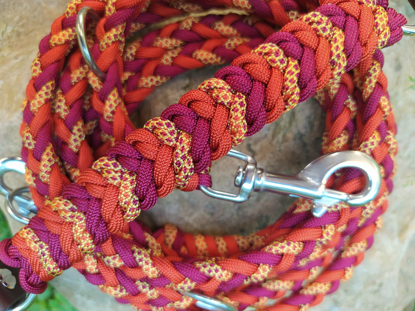 Paracord Halsband Little Snake - Farben: Burgundy, Rusty Autumn, Sweet Fall