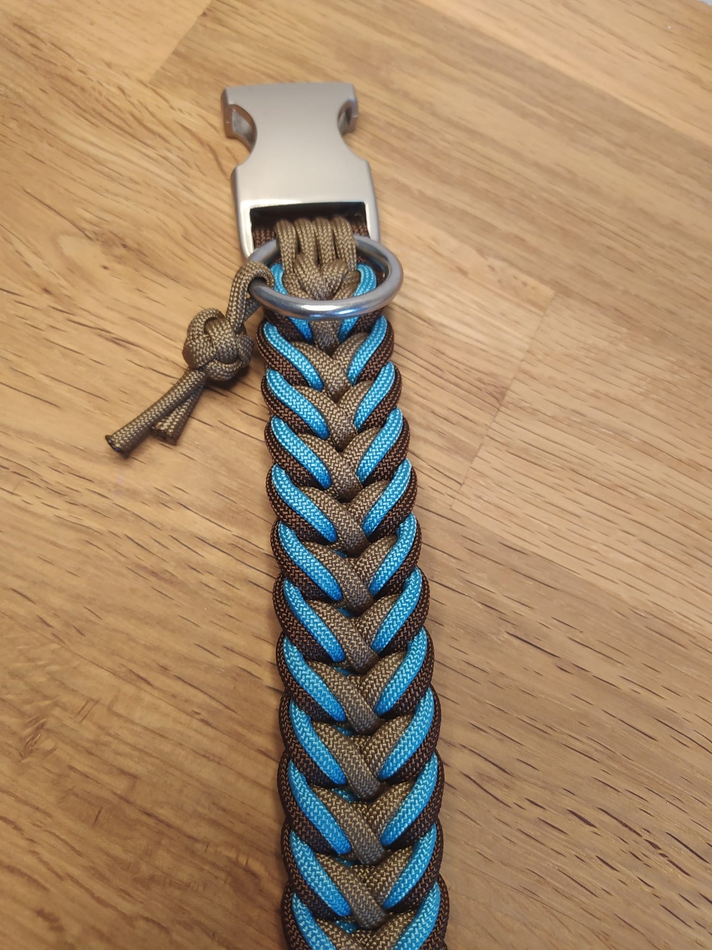 Paracord Halsband Dream - Farben: Walnut, Türkis, Coyote