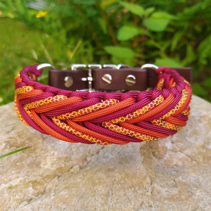 Paracord Halsband Arrow - Farben: Rusty Autumn, Sweet Fall, Burgundy