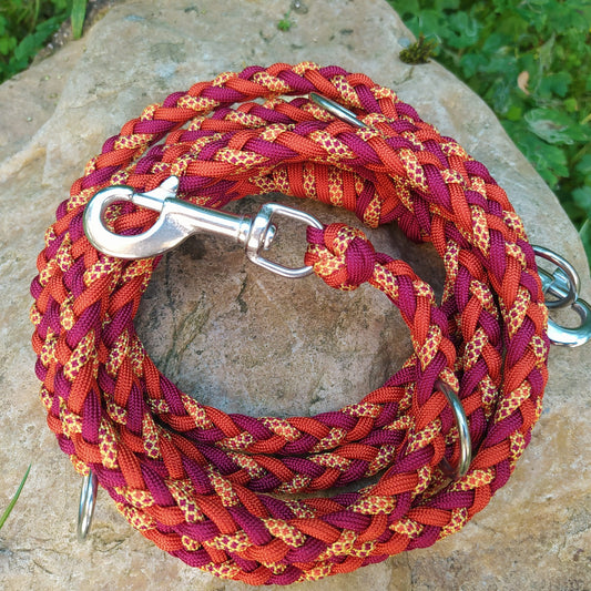 Paracord Leine - Arrow - Farben: Rusty Autumn, Sweet Fall, Burgundy