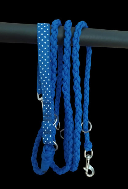 Matching Leash - Polka Dots Blue (Leine)