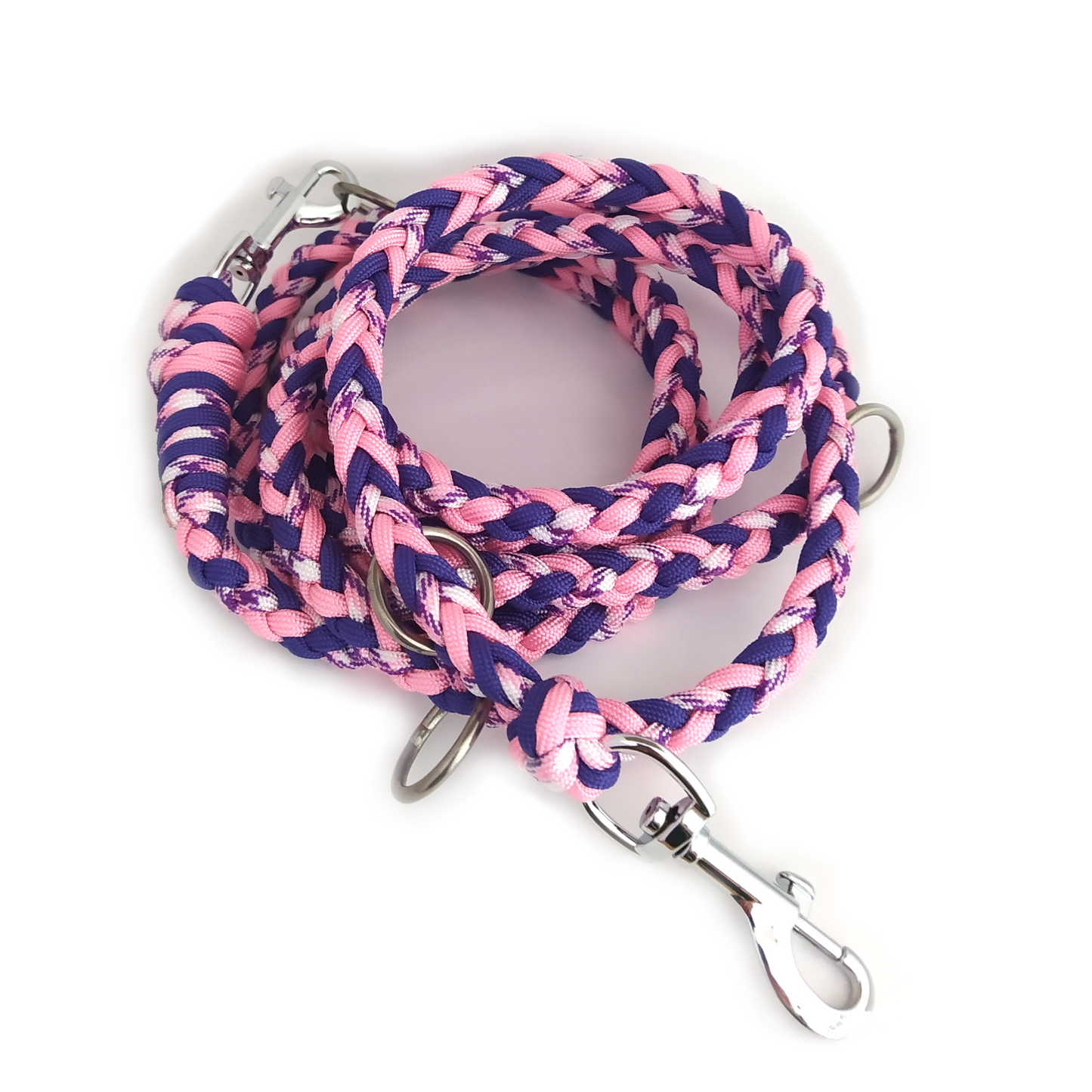 Paracord Leine - Arrow - Farben: Aloha, Purple, Rose Pink