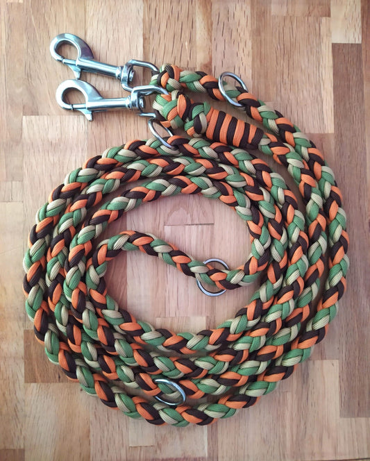 Paracord Leine - Colour Shake - Farben: Moss, Gold, Mustard, Walnut