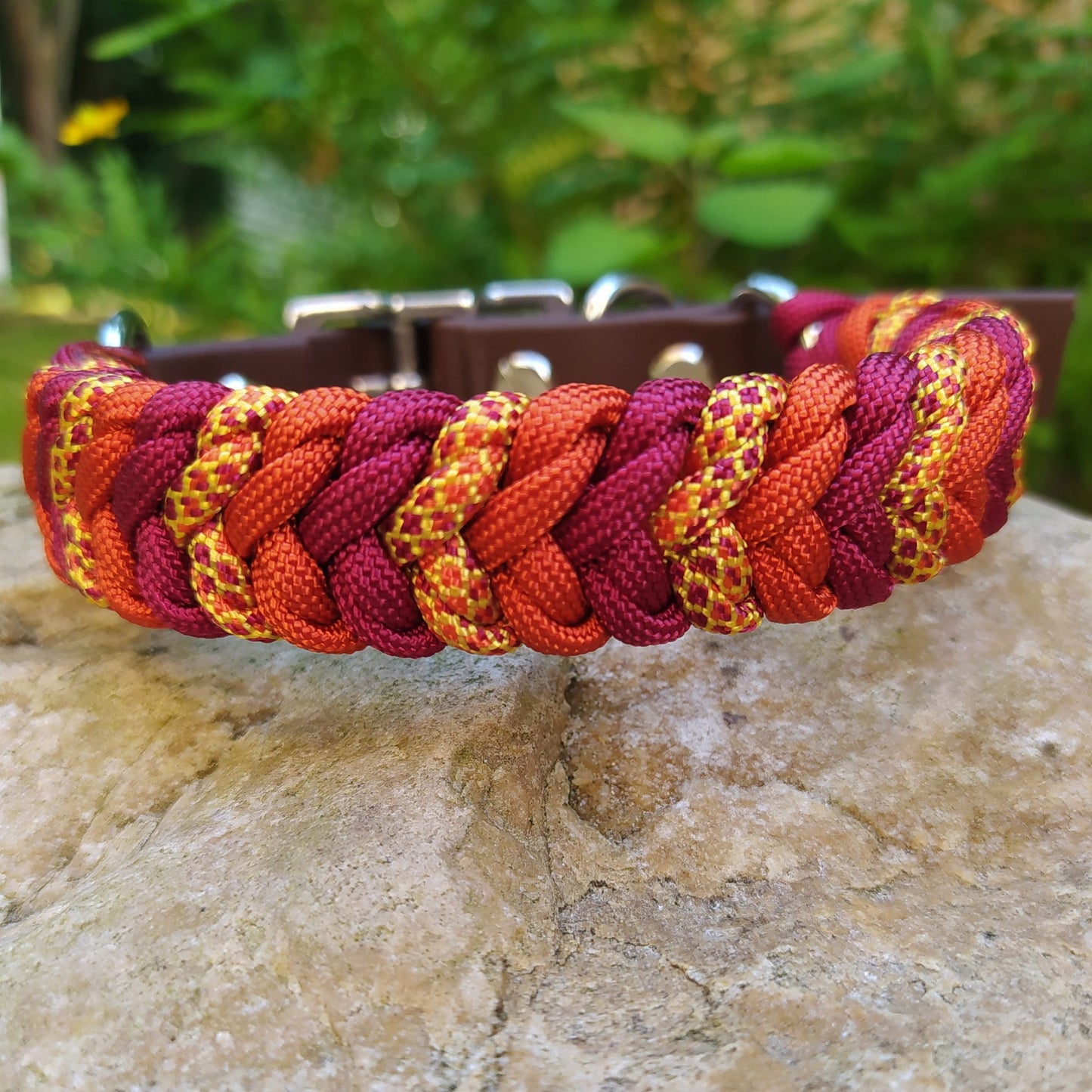 Paracord Halsband Little Snake - Farben: Burgundy, Rusty Autumn, Sweet Fall