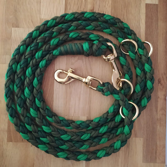 Paracord Leine - Maxi - Farben: Olive Drab, Emerald Green, Grass Green