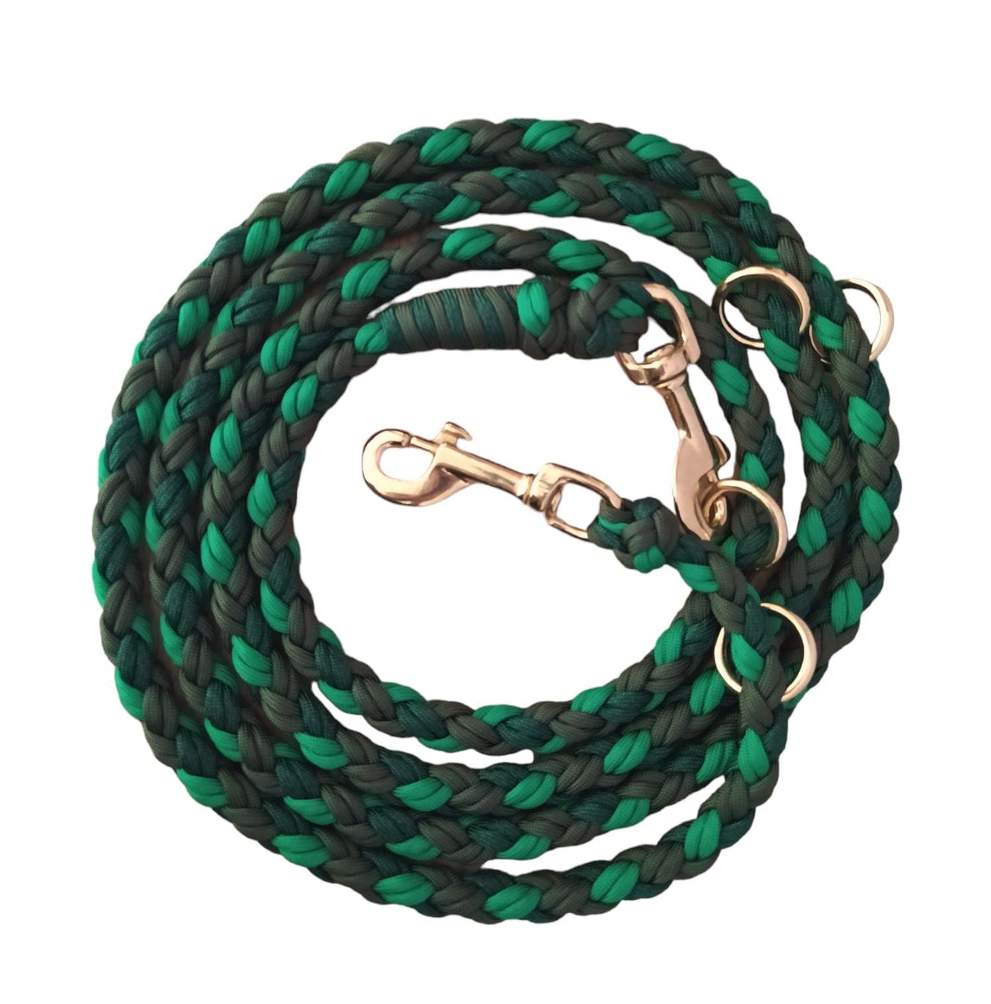 Paracord Leine - Maxi - Farben: Olive Drab, Emerald Green, Grass Green