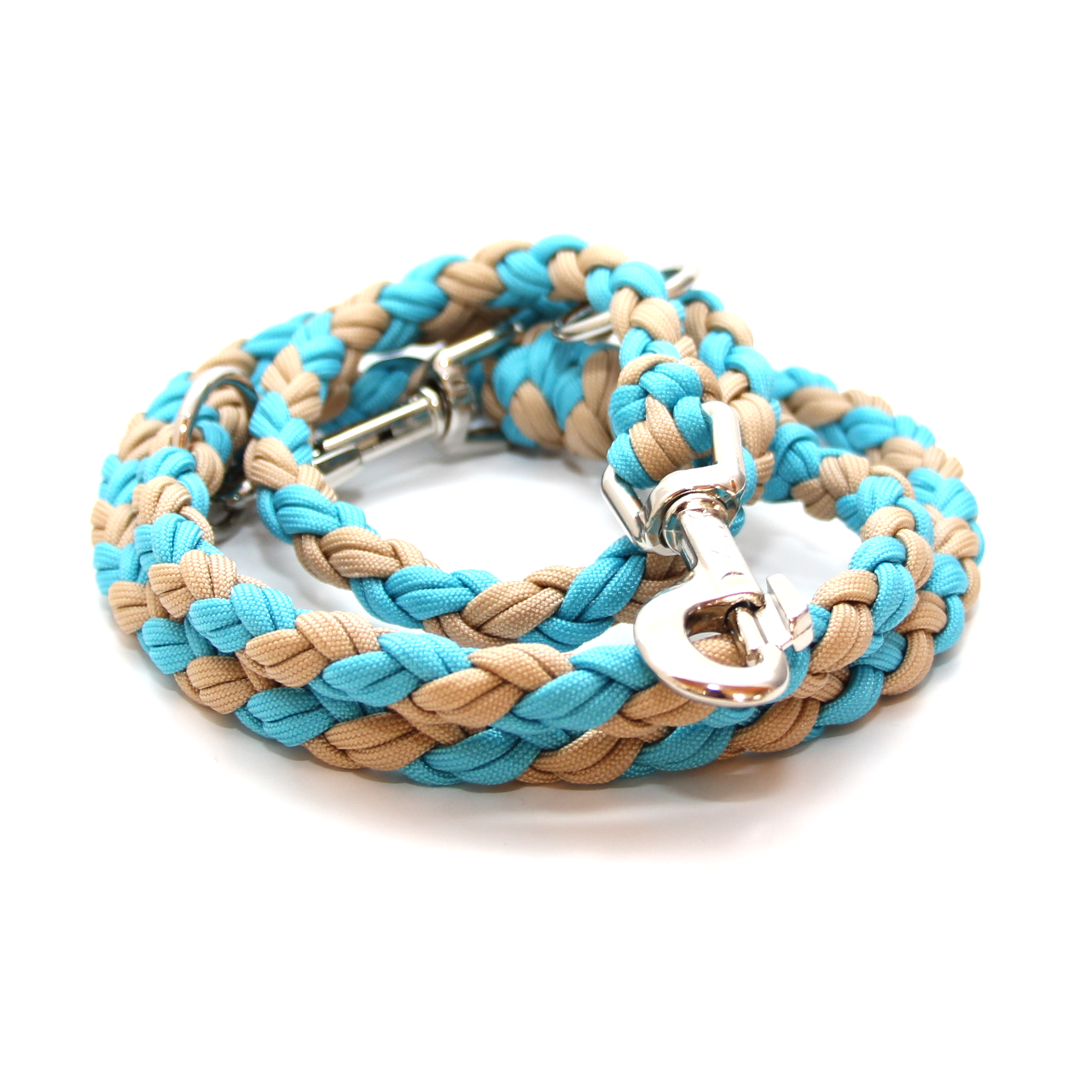 Paracord Leine - Maxi - Farben: Sand, Dark Cyan