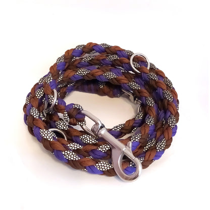 Paracord Leine - Maxi - Farben: Reflektierendes Cord, Deep Purple, Walnut, Chocolate