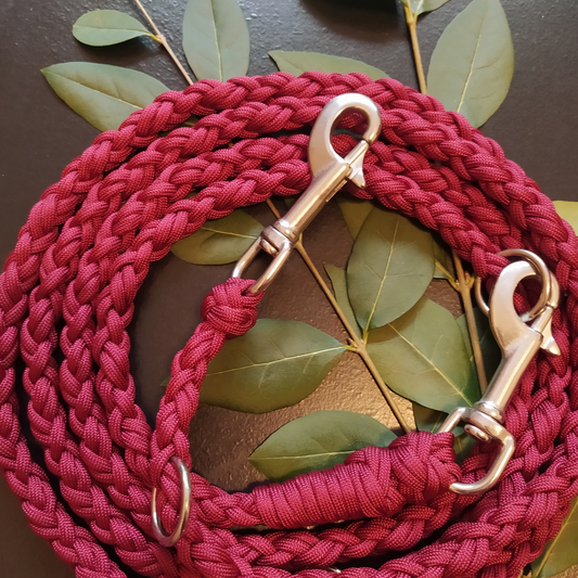 Paracord Leine - Medi - Farbe: Burgundy