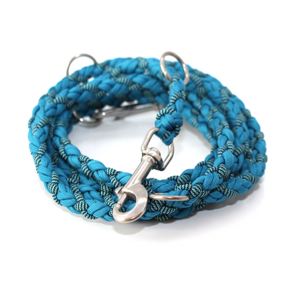 Paracord Leine - Medi - Farben: Shockwaves Türkis, Caribbean Blue