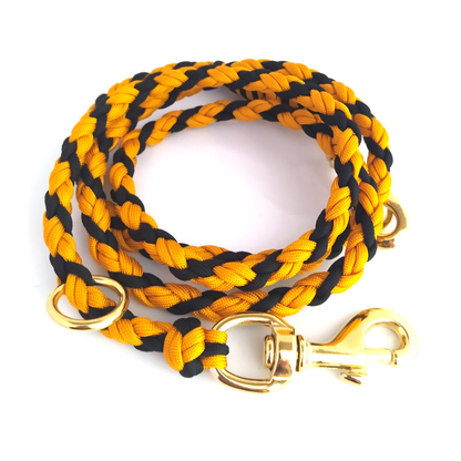 Paracord Leine - Medi - Farben: Goldenrod, Schwarz