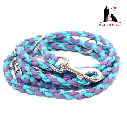 Paracord Leine - Mini - Farben: Türkis, Lilac