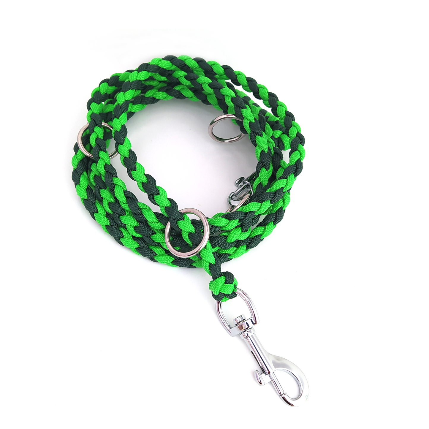 Paracord Leine - Mini - Farben: Emerald Green, Neon Green