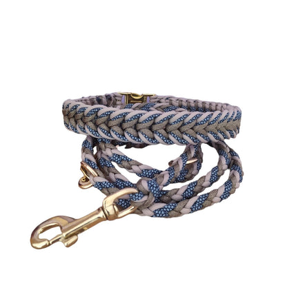 Paracord Halsband Dream - Farben: Reflektierendes Cord, Sand, Gold Brown