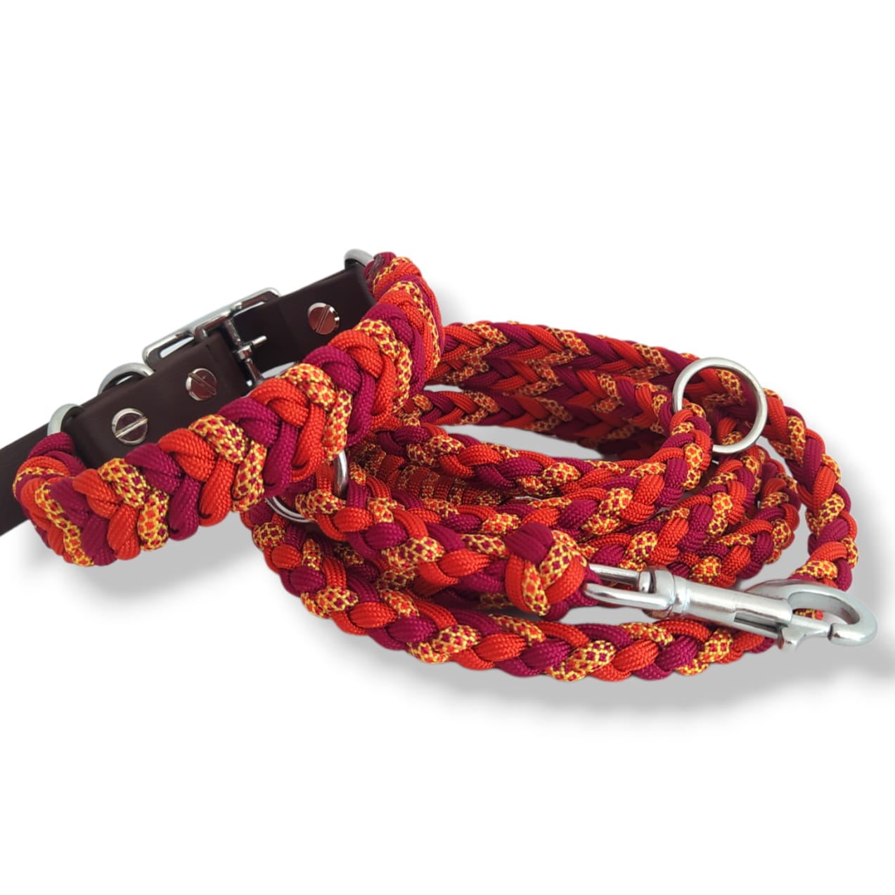 Paracord Halsband Little Snake - Farben: Burgundy, Rusty Autumn, Sweet Fall