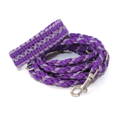 Paracord Halsband Zick Zack -  Farben: Acid Purple, Shockwaves Acid Purple