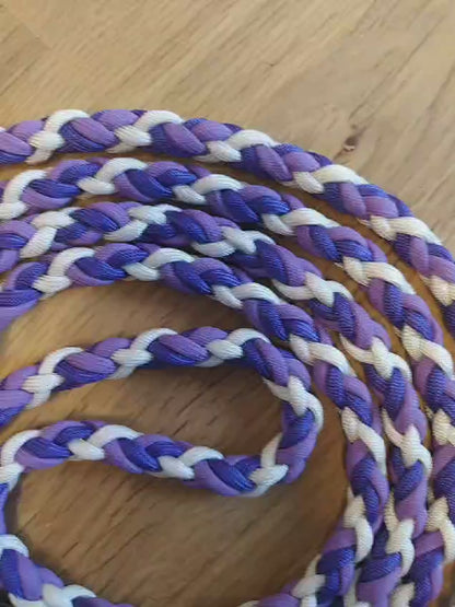 Paracord Leine - Crossover - Farben: Lilac, Acid Purple, Creme