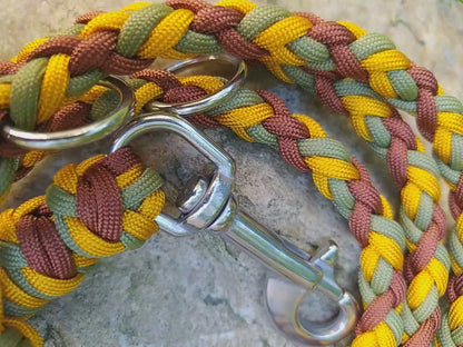 Paracord Leine - Crossover - Farben: Moss, Rust, Goldenrod