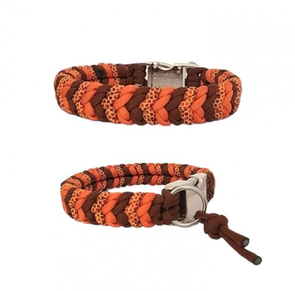 Paracord Halsband Little Snake - Farben: Fox Orange, Chocolate, Sweet Fall