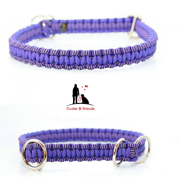 Paracord Halsband Cobra - Farben: Lilac, Shockwaves Purple