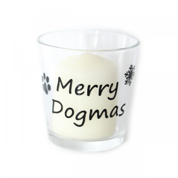 Windlicht, Teelichtglas - Merry Dogmas